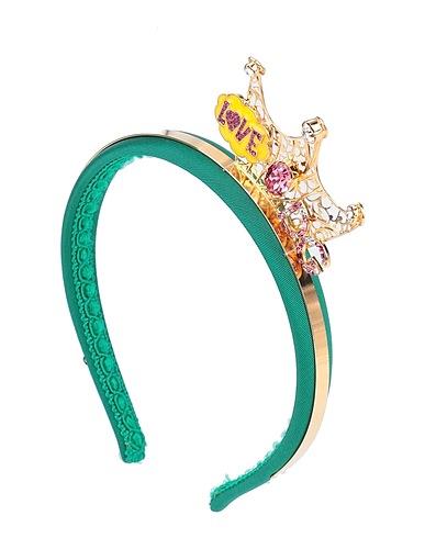 DOLCE&GABBANA Hair accessory Green 40% Nylon, 40% Brass, 15% Glass, 5% Enamel