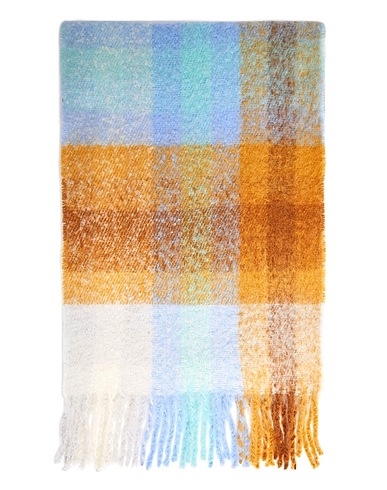 TOPSHOP Scarves and foulards MW BRUSHED CHK SCARF
 Azure 100% Polyester