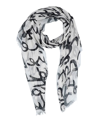 ELISABETTA FRANCHI Scarves and foulards White 100% Modal