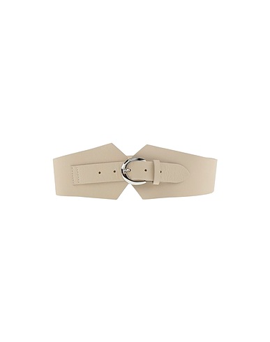 ERIKA CAVALLINI High-waist belt Beige Soft Leather