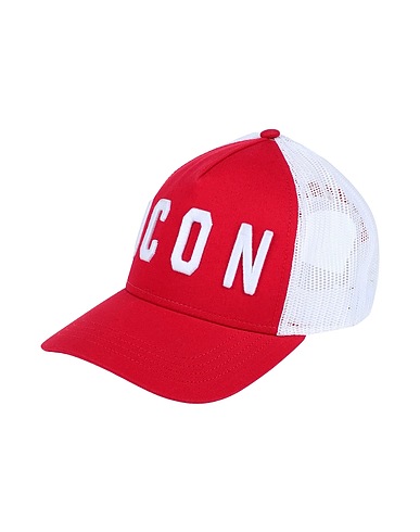 DSQUARED2 Hat X IBRAHIMOVIC ICON Red 50% Cotton, 50% Polyester