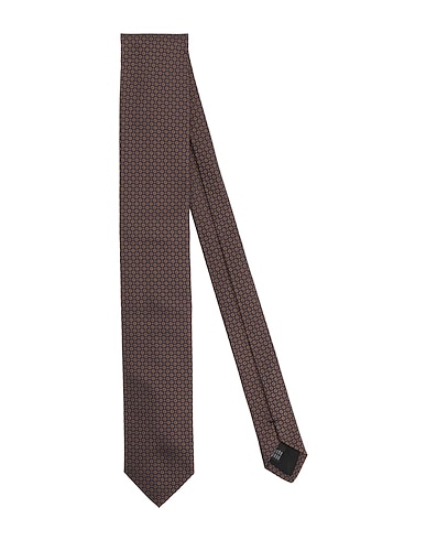 DOLCE&GABBANA Ties and bow ties Dark brown 100% Silk