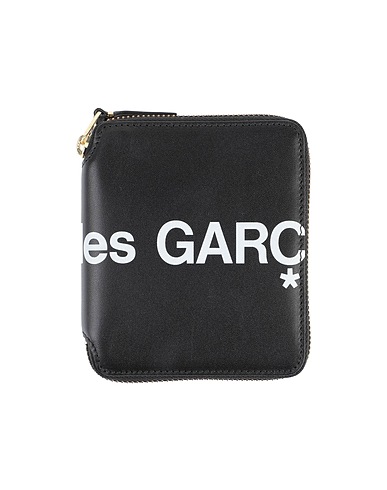 COMME des GARÇONS Wallet Black 100% Leather, Bovine leather