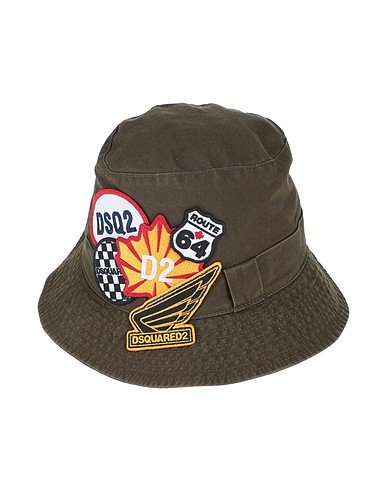 DSQUARED2 Hat Military green 100% Cotton