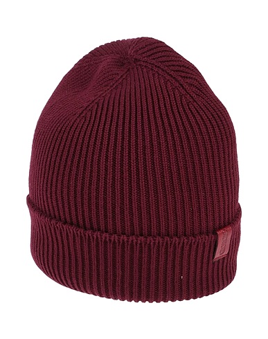 GIORGIO ARMANI Hat Burgundy 100% Cotton, Lambskin