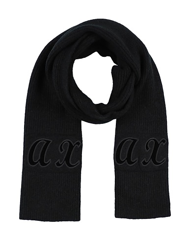 ARMANI EXCHANGE Scarves and foulards Black 65% Acrylic, 25% Polyamide, 8% Wool, 2% Elastane