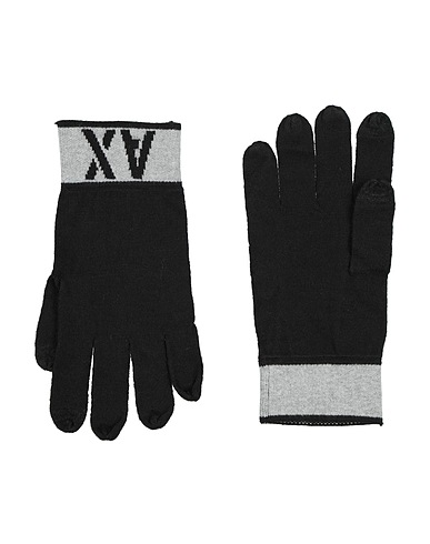 ARMANI EXCHANGE Gloves Charcoal 94% Acrylic, 4% Cotton, 2% Metallic fiber, Polyamide, Elastane