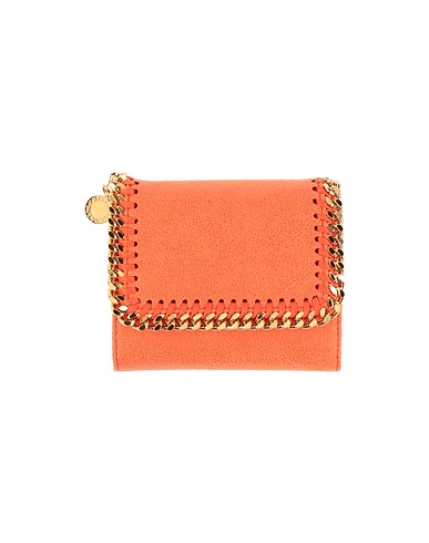 STELLA McCARTNEY Wallet Orange Textile fibres