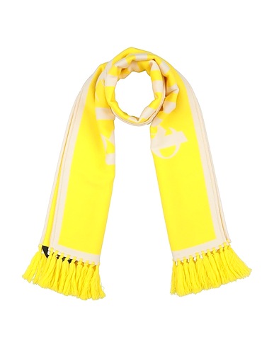 PALM ANGELS Scarves and foulards Yellow 90% Wool, 10% Cotton