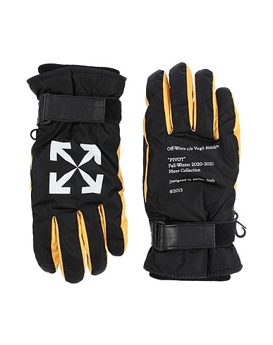 OFF-WHITE™ Gloves Black 100% Polyamide, Soft Leather