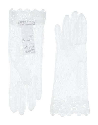 DOLCE&GABBANA Handschuhe Weiß 90% Baumwolle, 7% Viskose, 3% Polyamid