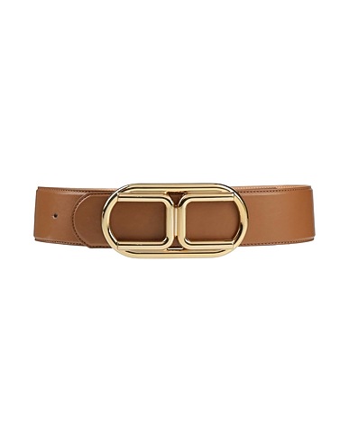 ELISABETTA FRANCHI High-waist belt Camel Synthetic fibers