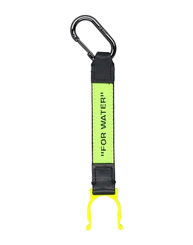 OFF-WHITE™ Portachiavi Giallo 100% Poliestere, Pelle