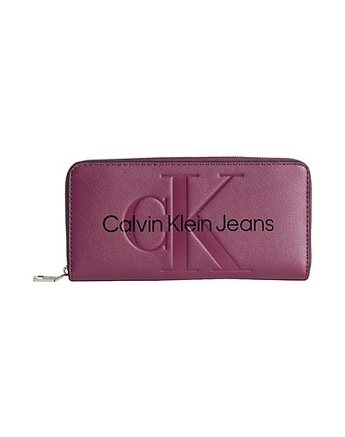 CALVIN KLEIN JEANS Wallet zip around Garnet 100% Polyurethane