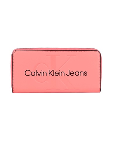 CALVIN KLEIN JEANS Portefeuille zip around Corail 100% Polyuréthane