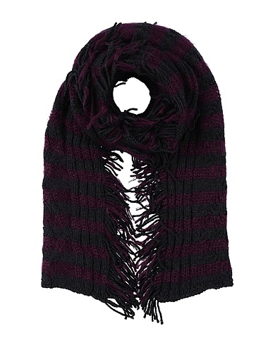 MASSIMO ALBA Scarves and foulards Dark purple 78% Wool, 15% Mohair wool, 7% Silk