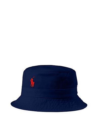 POLO RALPH LAUREN Cappello COTTON CHINO BUCKET HAT
 Blu notte 100% Cotone