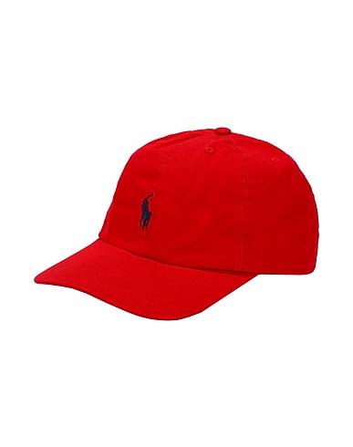 POLO RALPH LAUREN 帽子 Cotton Chino Baseball Cap
 レッド コットン 100%