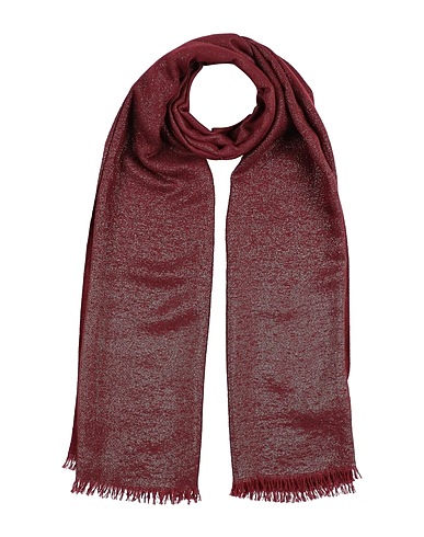 FABIANA FILIPPI Scarves and foulards Burgundy 52% Cashmere, 22% Silk, 20% Viscose, 6% Metallic fiber