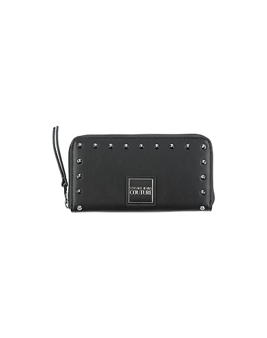VERSACE JEANS COUTURE Billetera Negro 100% Poliuretano, Resina de poliuretano