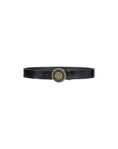 VERSACE JEANS COUTURE Regular belt Black Calfskin