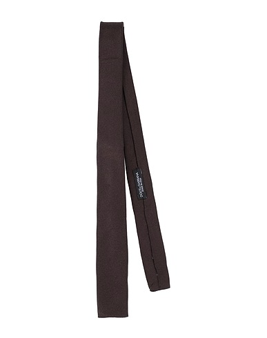 DOLCE&GABBANA Ties and bow ties Dark brown 100% Silk