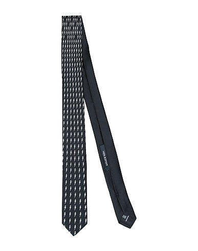 NEIL BARRETT Cravatte e papillon Nero 100% Seta