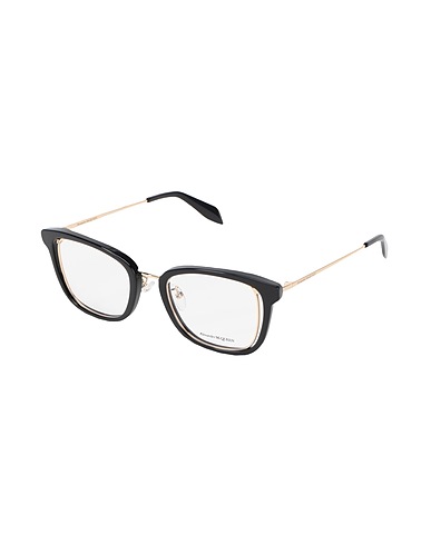 MCQUEEN 안경테 AM0225O-001
 블랙 아세테이트