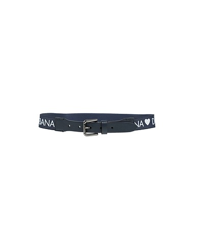 DOLCE&GABBANA Cintura Blu notte 40% Pelle di vitello, 40% Poliestere, 20% Elastan