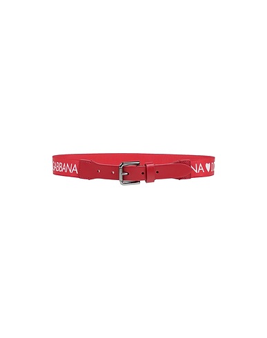 DOLCE&GABBANA Cintura Rosso 40% Pelle di vitello, 40% Poliestere, 20% Elastan