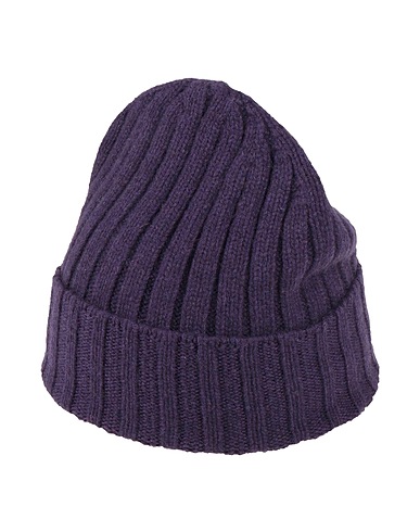 ARAGONA Hat Dark purple 100% Cashmere