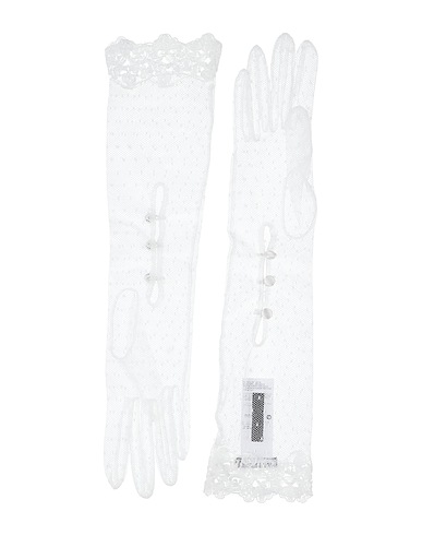 DOLCE&GABBANA Gloves White 90% Cotton, 7% Viscose, 3% Polyamide