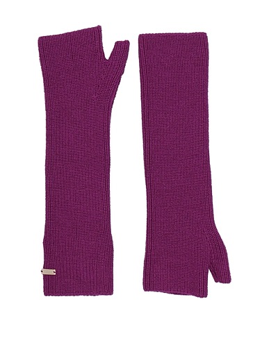 HERNO Gloves Purple 50% Acrylic, 50% Wool
