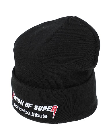 VISION OF SUPER Hat Black 100% Acrylic
