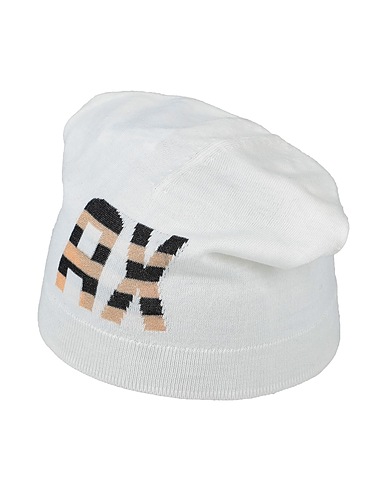 ARMANI EXCHANGE Hat White 50% Acrylic, 50% Virgin Wool, Elastane, Polyamide, Metallic fiber