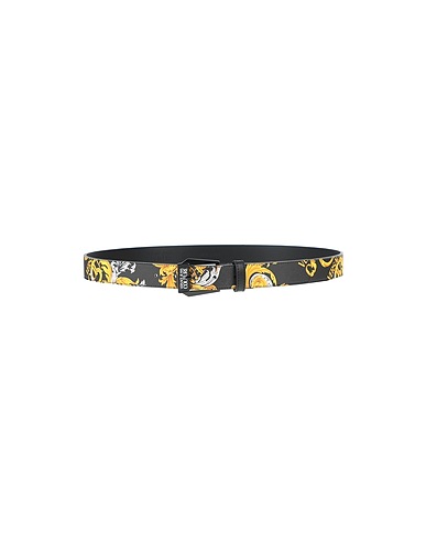 VERSACE JEANS COUTURE Leather belt Black Soft Leather