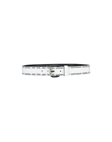 DIESEL Fabric belt White 60% Polyester, 40% Cotton