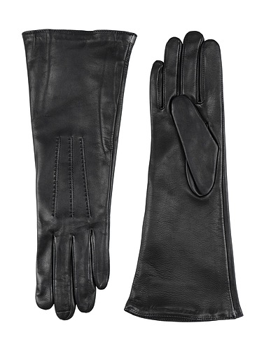 ERIKA CAVALLINI Gloves Black 100% Soft Leather