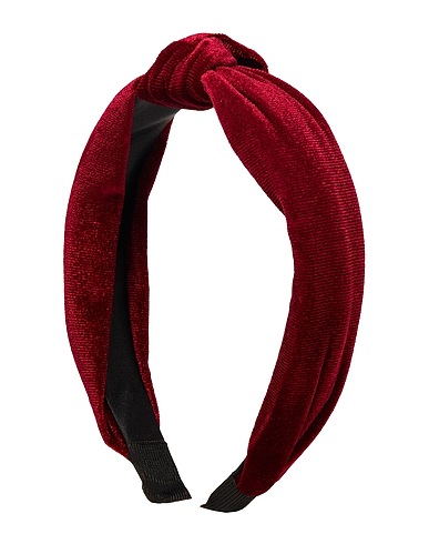 8 by YOOX Hair accessory VELVET FRONT KNOT HEADBAND
 Burgundy 50% Polyester, 50% Plastic