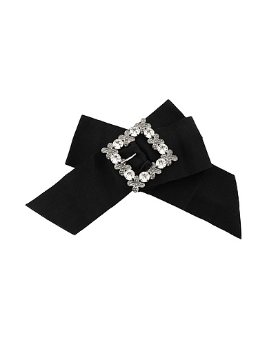 DOLCE&GABBANA Spilla Nero Cotone, Acciaio, Ottone, Cristallo