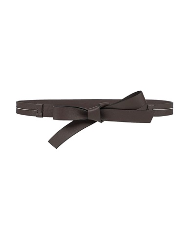 PESERICO Belts Dark brown 100% Soft Leather