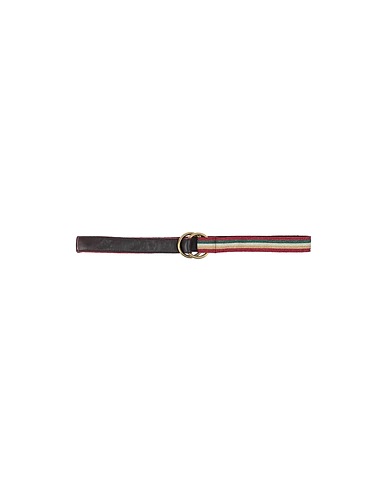 BLOUSON Belts Red Textile fibres, Soft Leather