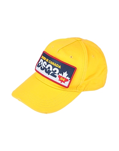 DSQUARED2 Hat Yellow 100% Cotton