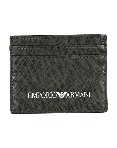 EMPORIO ARMANI Aktenmappe Dunkelgrün Recyceltes Leder
