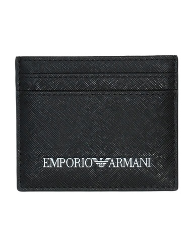 EMPORIO ARMANI ドキュメントホルダー ブラック リサイクルレザー