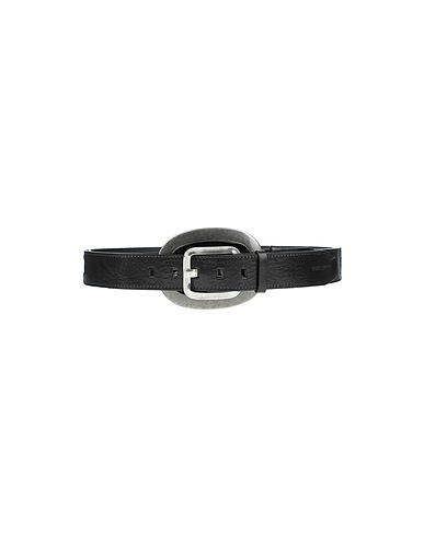 DSQUARED2 Leather belt Black Cowhide, Palladium