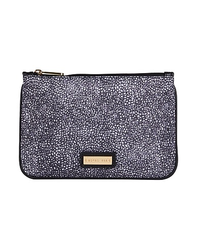 BORBONESE Pouch Black 47% PVC - Polyvinyl chloride, 44% Polyester, 9% Polyurethane