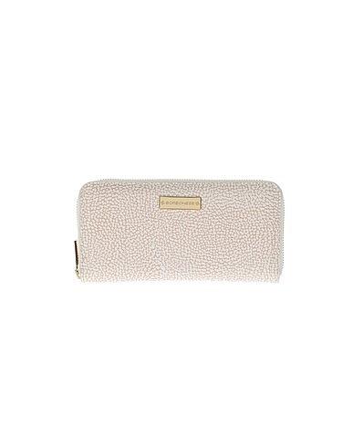 BORBONESE Portafoglio Bianco 83% PVC - Polivinilcloruro, 9% Cotone, 8% Poliestere, Pelle