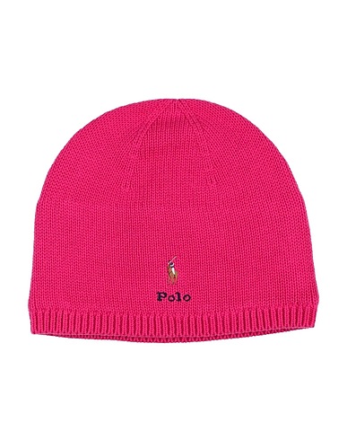 POLO RALPH LAUREN Hat Polo Pony Cotton Beanie
 Fuchsia 100% Cotton