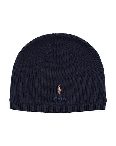POLO RALPH LAUREN Hat Polo Pony Cotton Beanie
 Midnight blue 100% Cotton